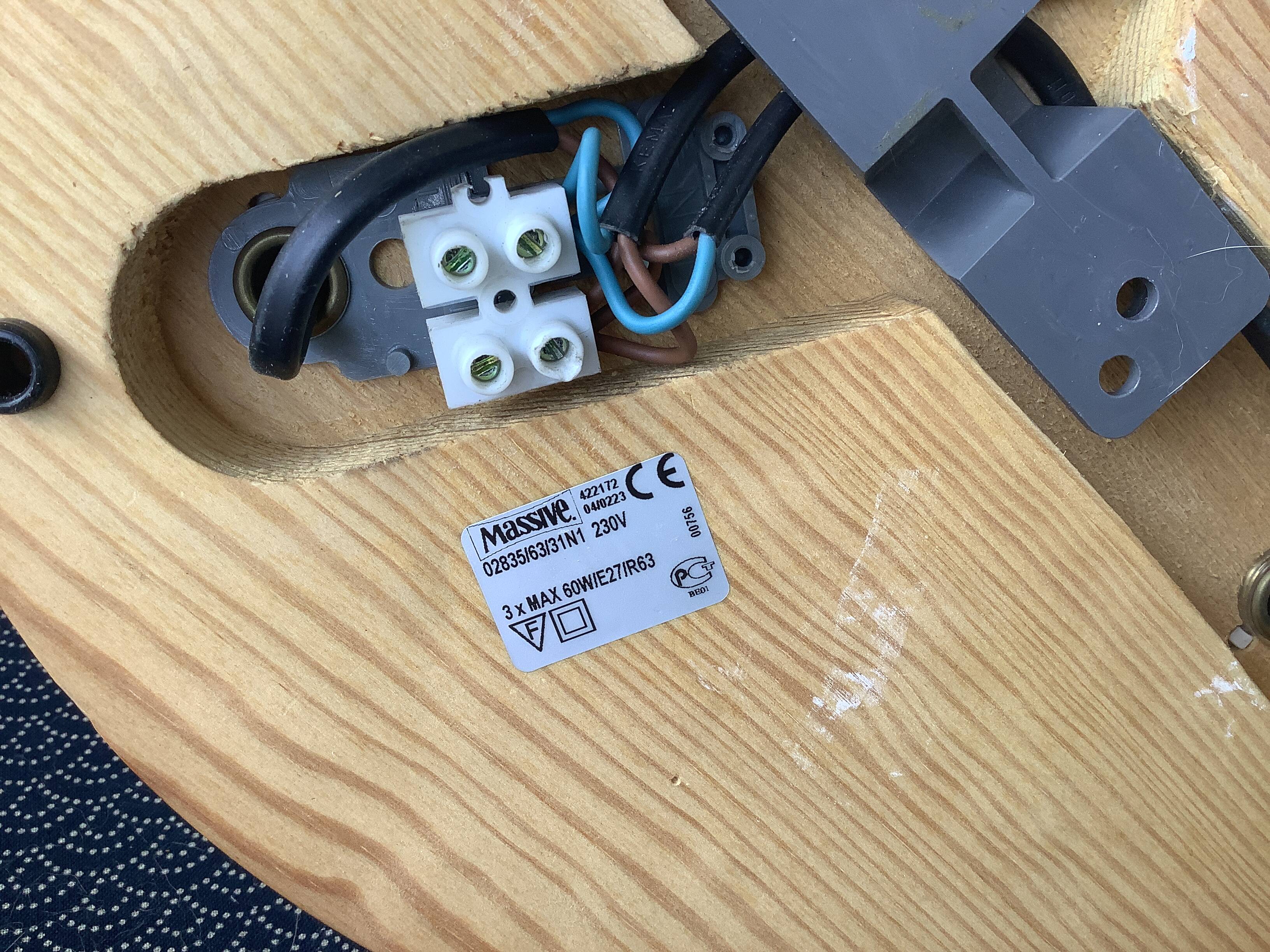 Massive vintage 80' wooden ceiling spotlights - Scandinavian design