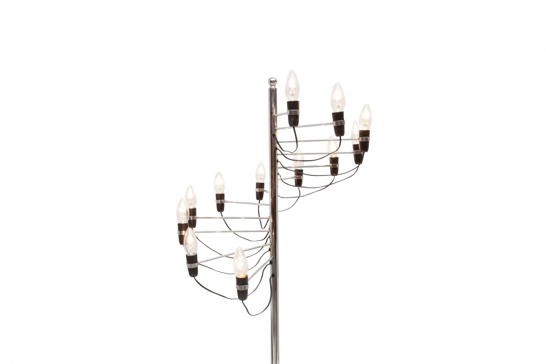 Lampadaire en métal 1980s