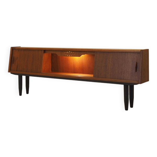 Buffet en teck avec éclairage intérieur, danois, années 1960.