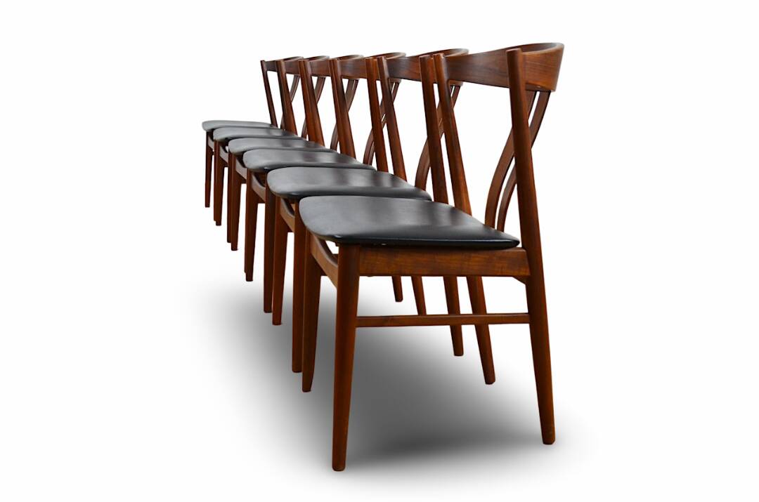 Set of 6 Danish Teak Chairs by Carl Ewent Ekstrom 1960