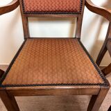 Pair of bridge armchairs art deco period in walnut circa 1940