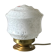 Art deco table lamp in white clichy glass