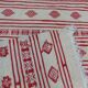 Handmade white and red kilim carpet 95-59cm