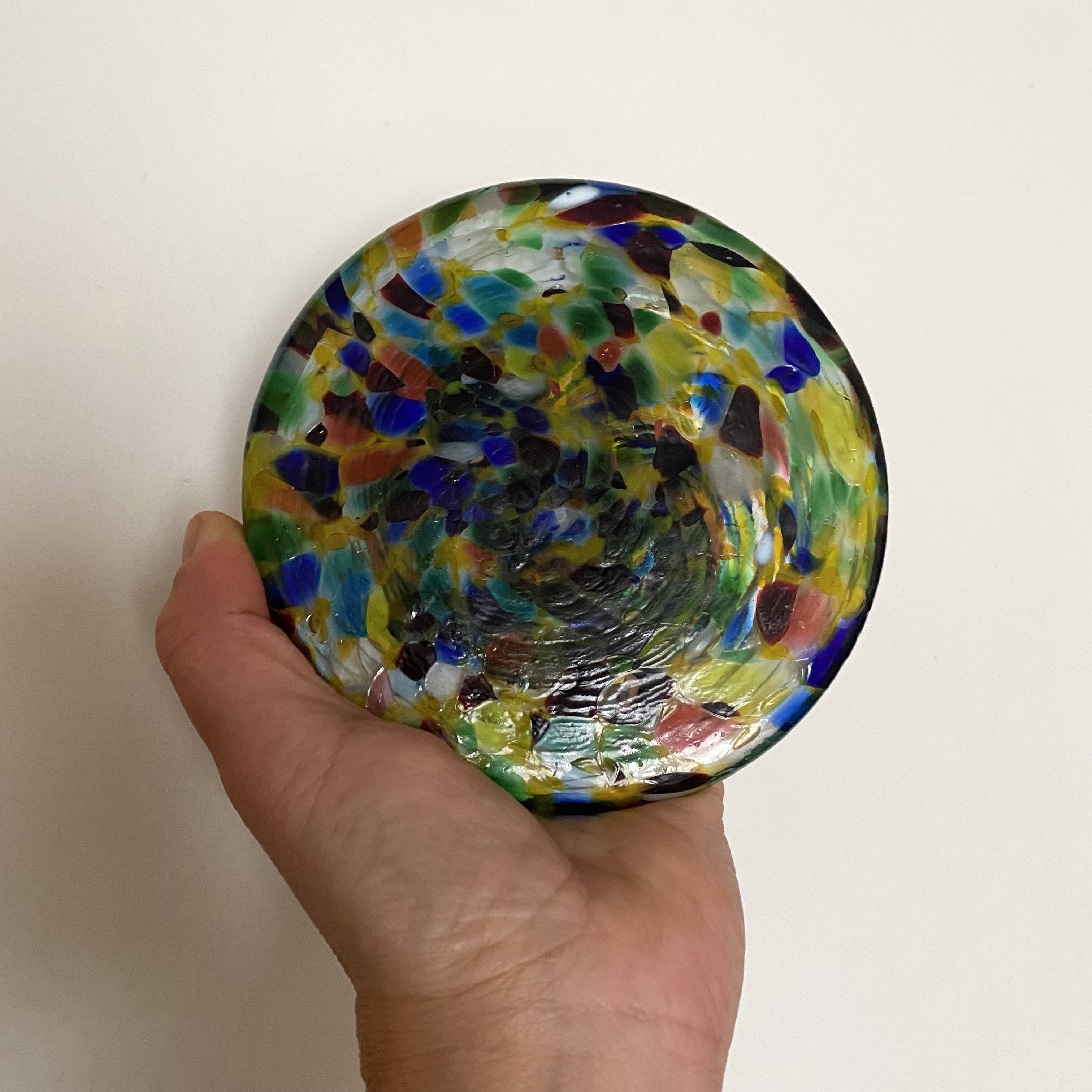 Blown glass trivet confetti Italy