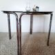 Space Age dining table smoked glass - chrome 70's
