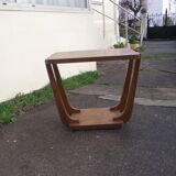 Art deco side table oak from the 50s