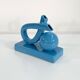 Italian blue ceramic vase, 1970s