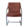 Set of four camel/brown leather armchairs designed by Walter Knoll, 1970s