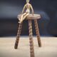 Tripod stool with turned feet