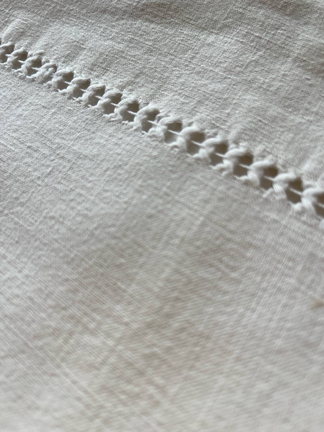 Large antique monogrammed flat sheet