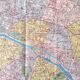 Old map New Paris monumental 75x55cm edition A. Leconte 1960