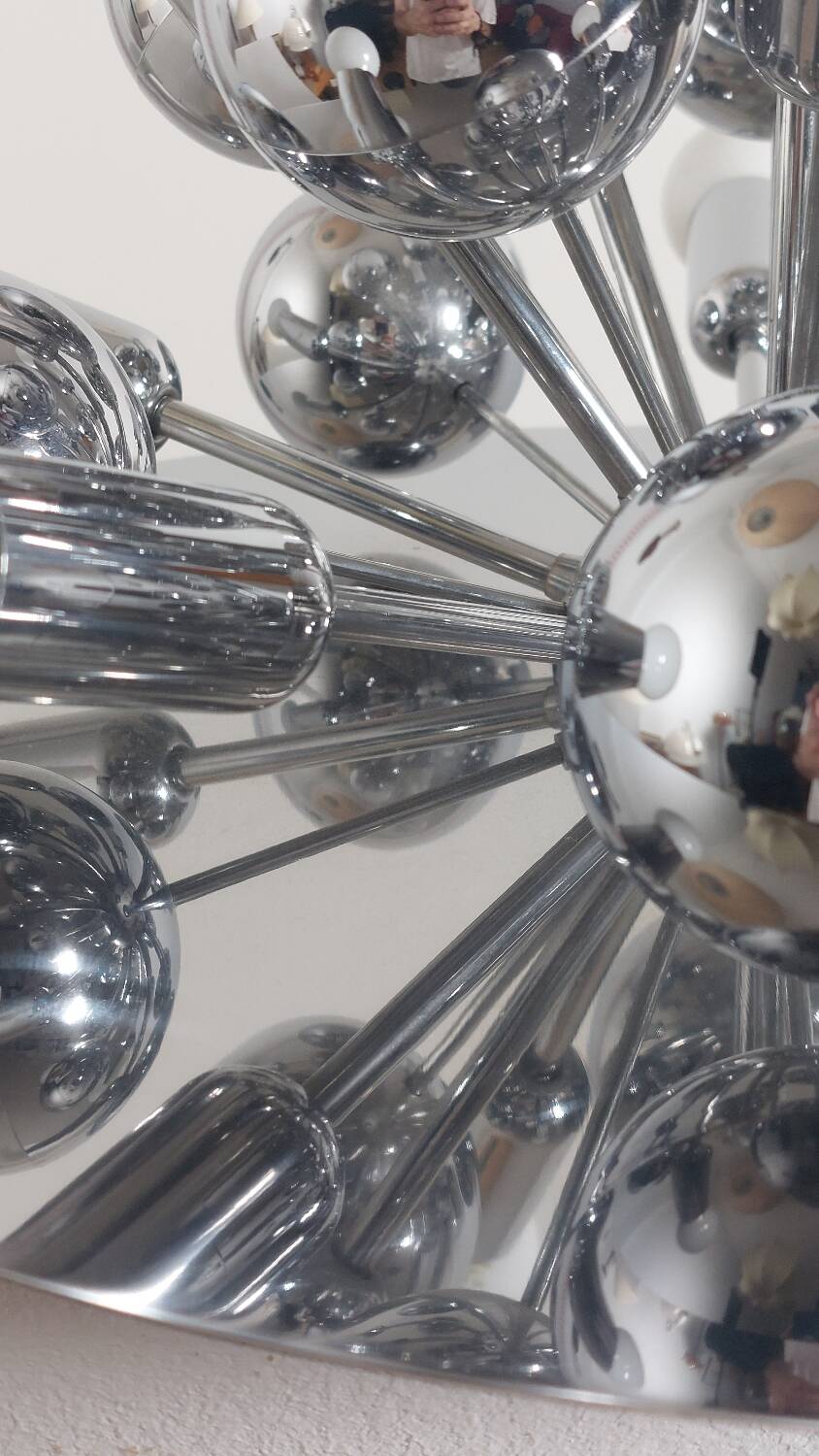 Vintage Sputnik wall/ceiling light from the space age, Cossack style.