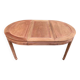 Table à manger ronde extensible décapé en bois massif brut chinois Ming 196
