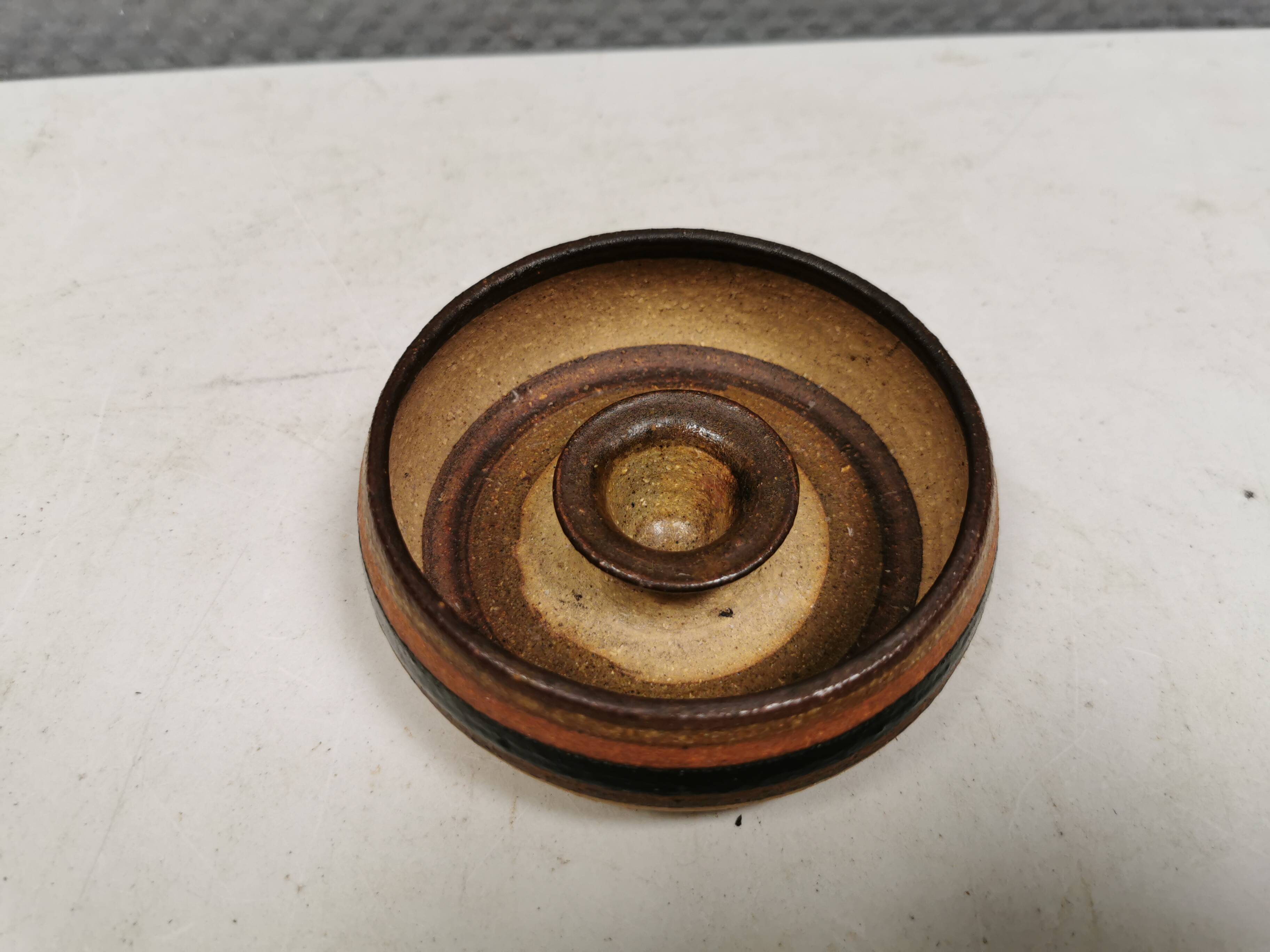 Small ceramic candlestick by Else Bøgeskov Denmark 1970s