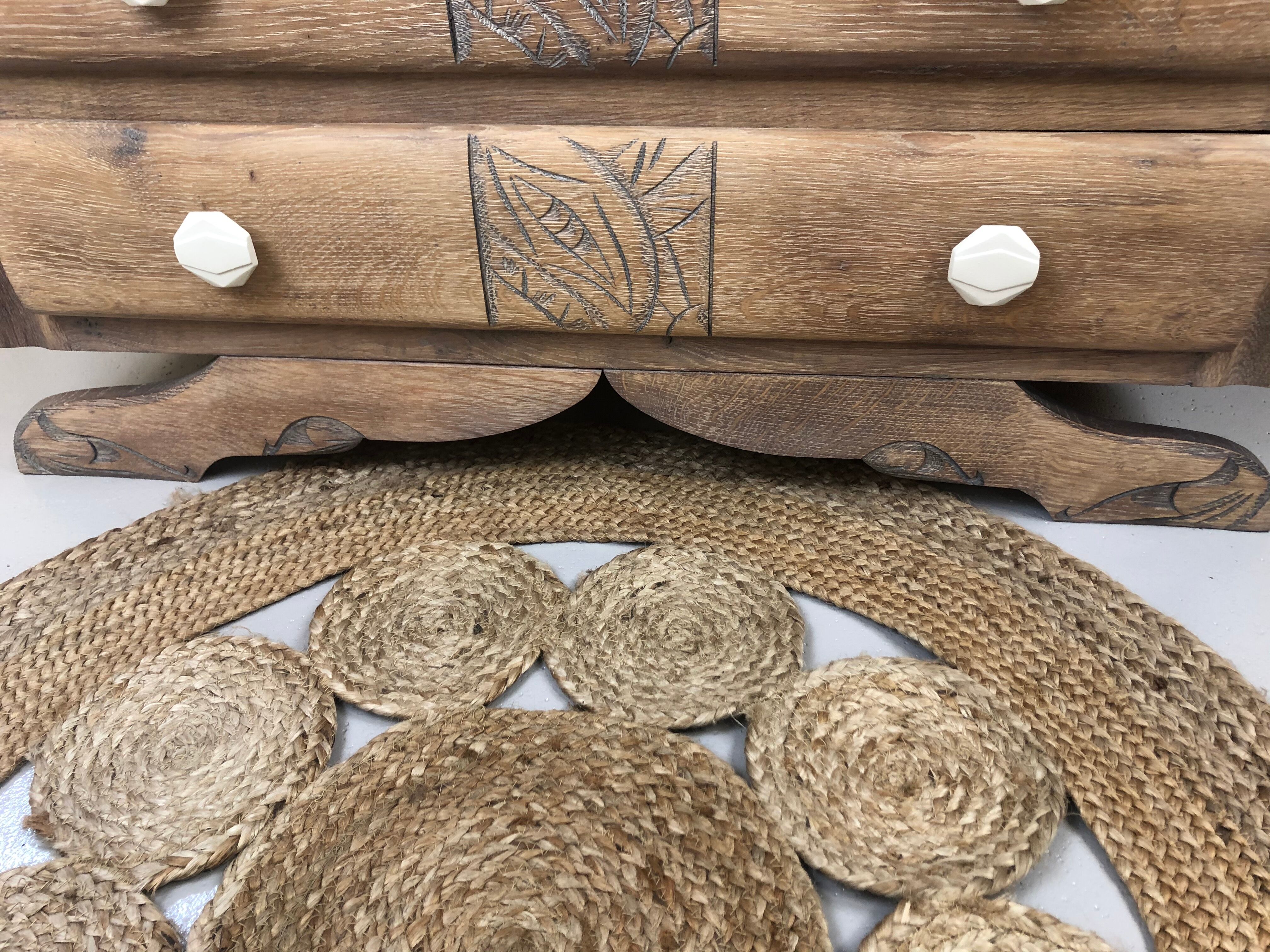 Art deco chest of drawers feet moustache restyled