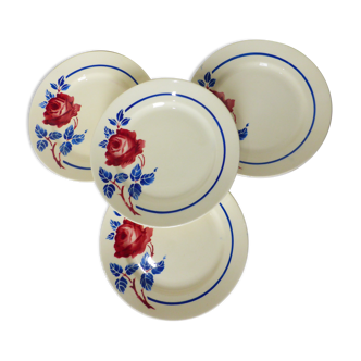 4 vintage dessert plates from K&G Luneville model Chantal 221010