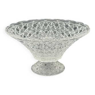 Large transparent worked glass bowl – 1224a1
