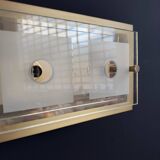 Applique laiton verre Grossmann années 80