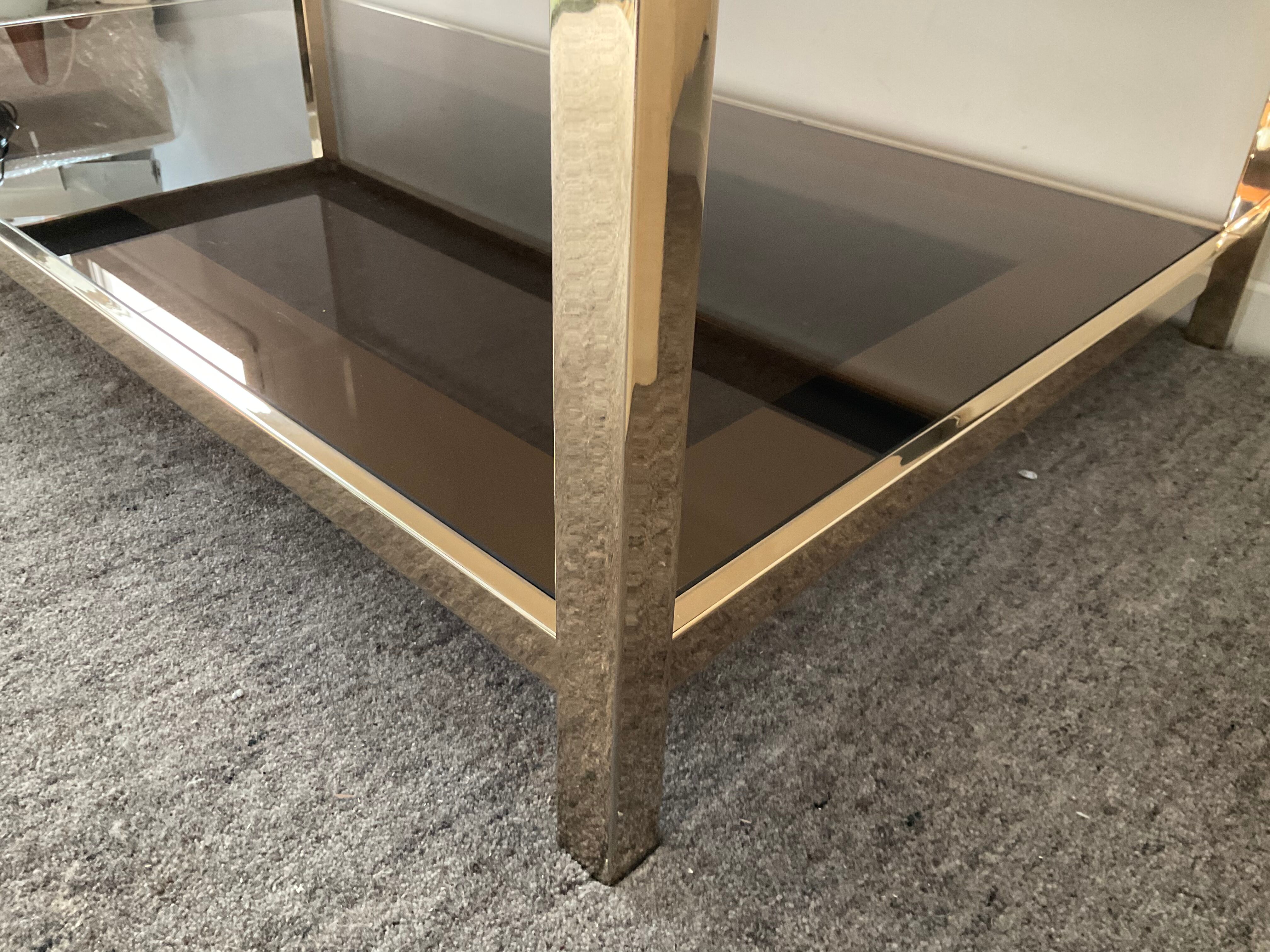 Belgo Chrom fine gold 23ct coffee table from the 70s