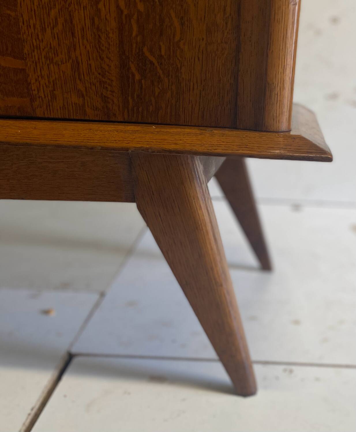 Oak sideboard with compass legs