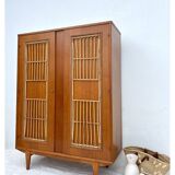 Vintage rattan cabinet