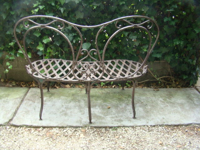 Old wrought iron bench