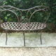 Old wrought iron bench