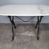 Table bistro period art deco 1930 cast and marble
