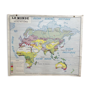 Carte scolaire Le monde Végétation