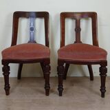 pair of quality 19th century English mahogany chairs circa 1850