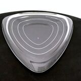 Triangular Glass Serving Plate, Italy 1990s