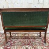 Petite canapé - banquette époque Restaurarion en noyer