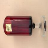 12 red vintage stemmed glasses