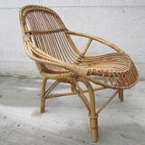 Rattan armchair 60s