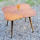 Vintage coffee table from the 50s with compass feet