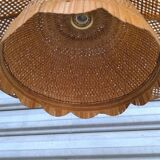 Vintage wicker flower pendant light