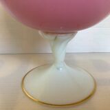 Vase camée opaline rose