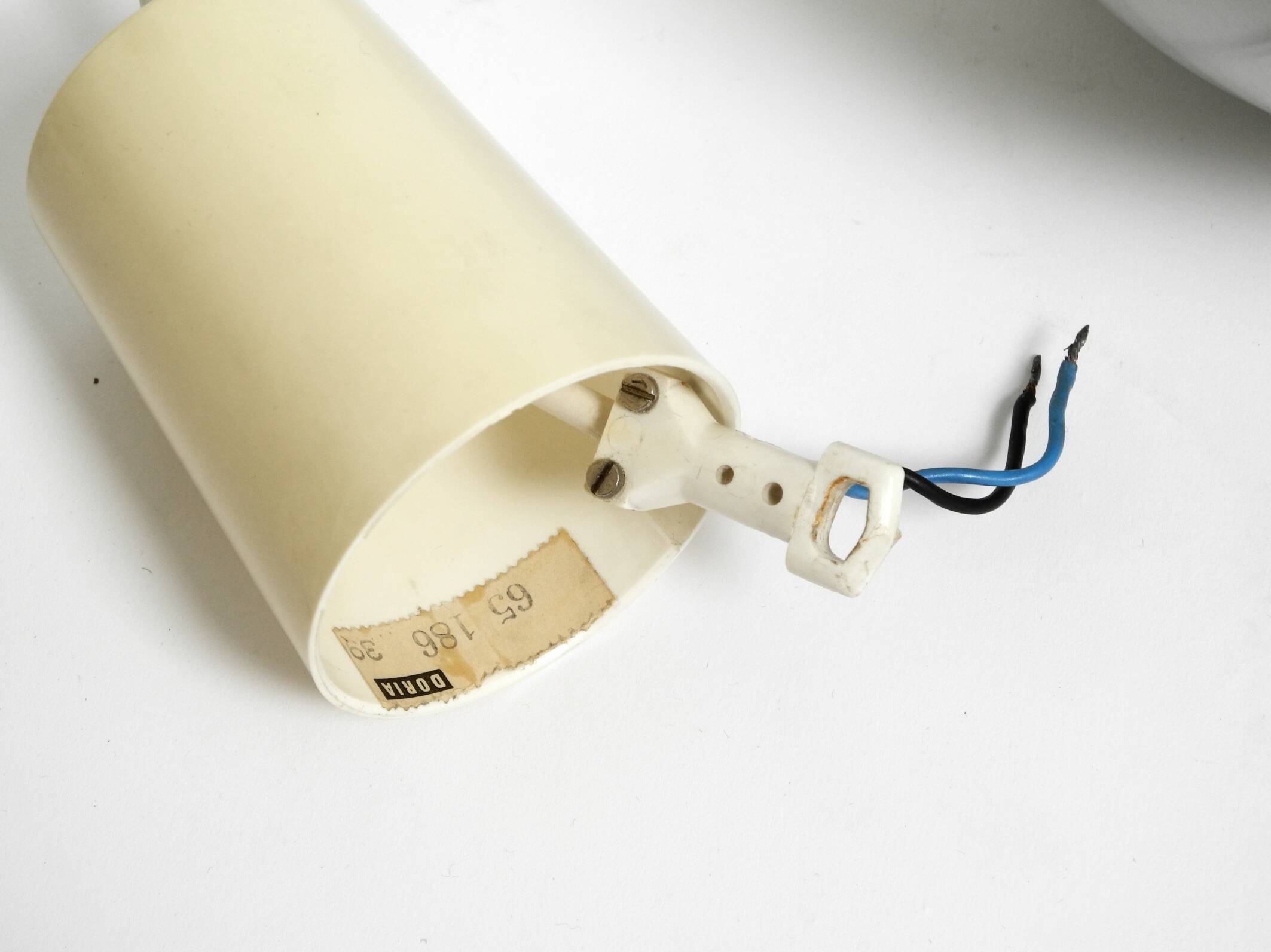 Small 1960s Space Age pendant lamp by Doria made of aluminum and metal