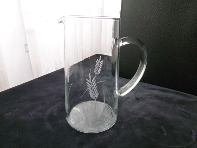 Carafe à eau pichet en verre gravé 1.4 l