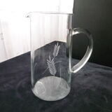 Water decanter engraved glass pitcher 1.4 l