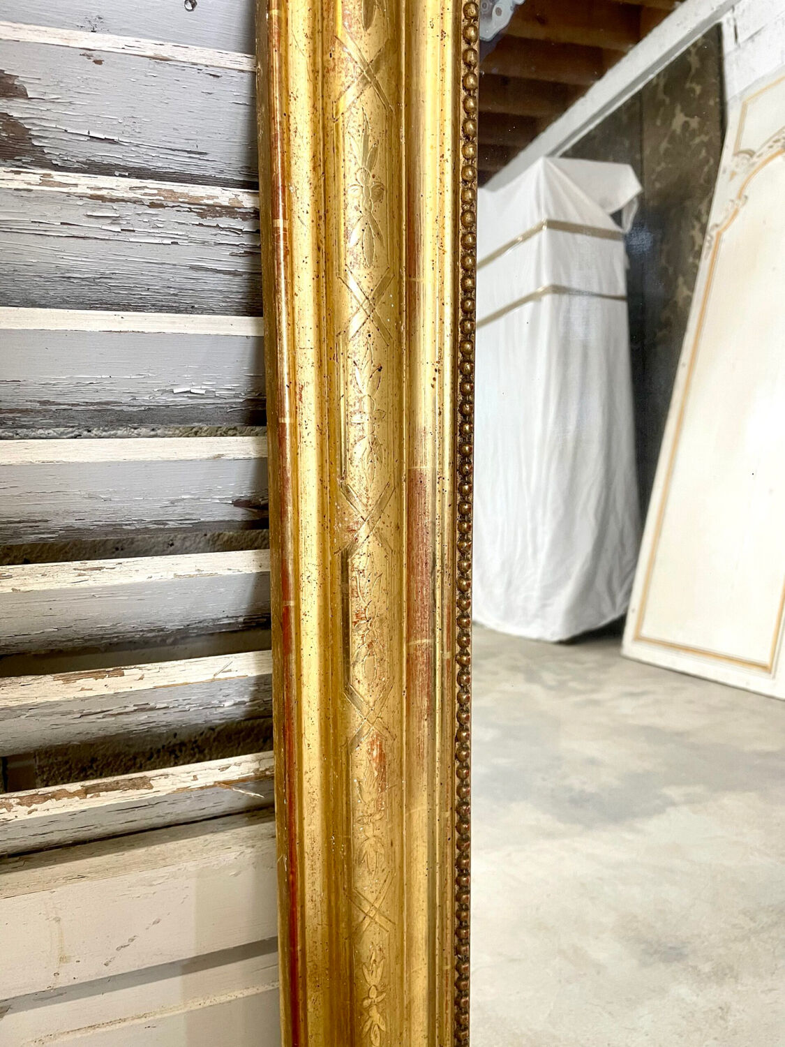 Mirror louis philippe gilded 19th