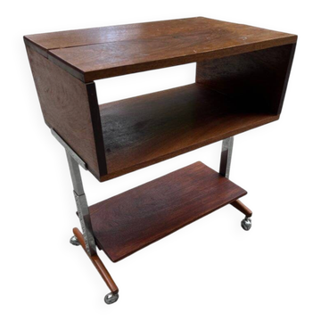 Vintage wood and metal console