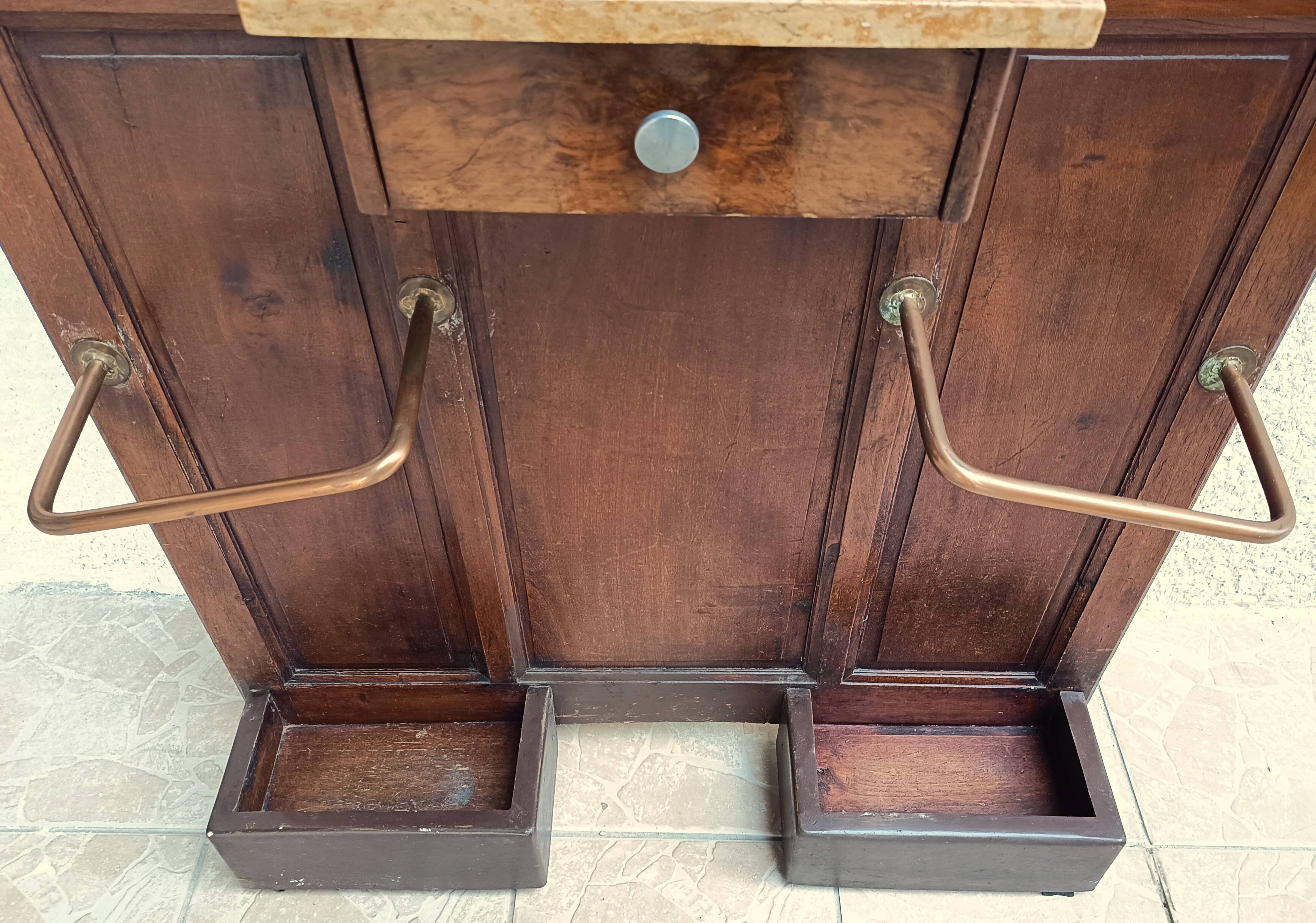 Art Deco Coat Rack in Walnut Burl