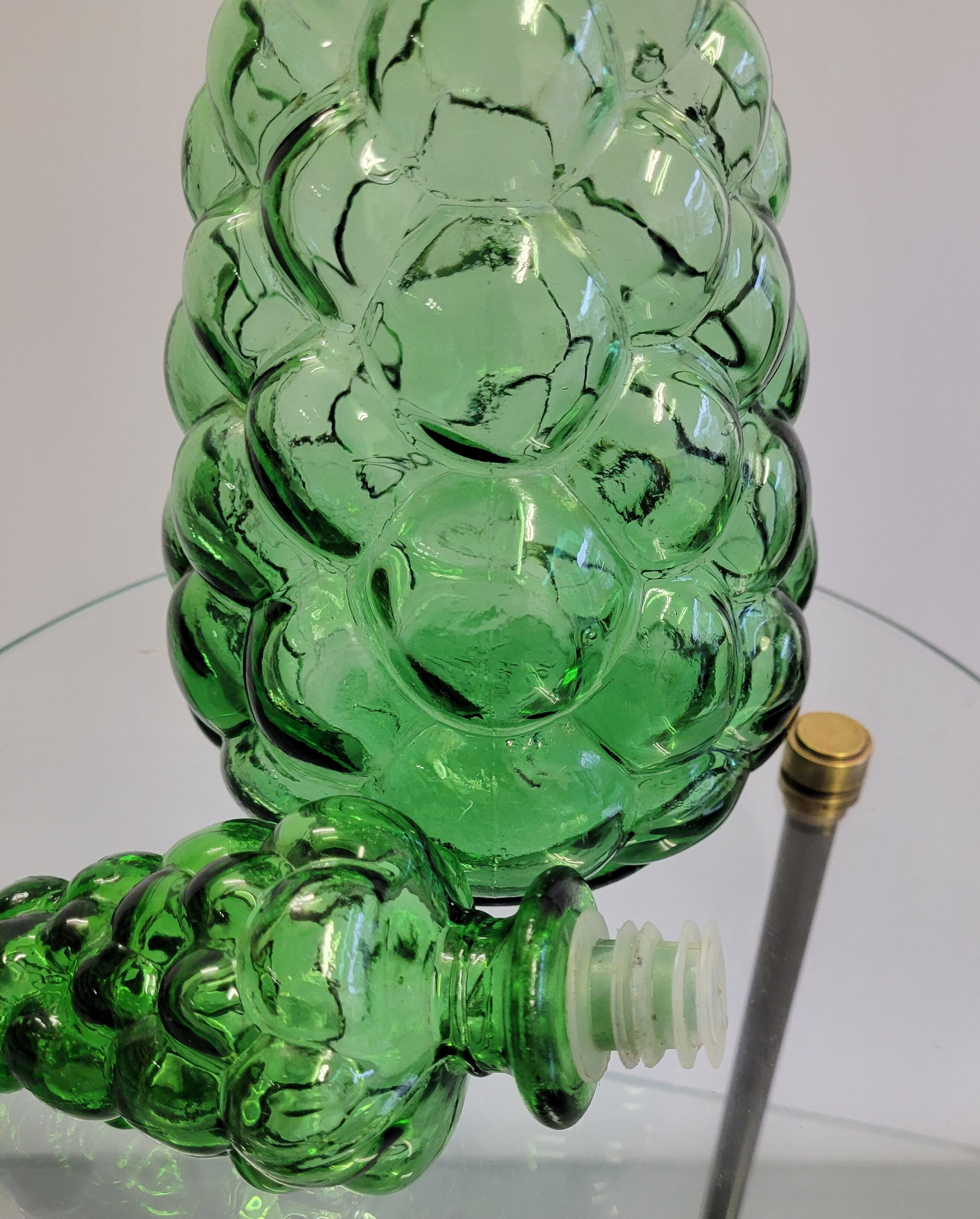 Green Empoli bubbles decanter