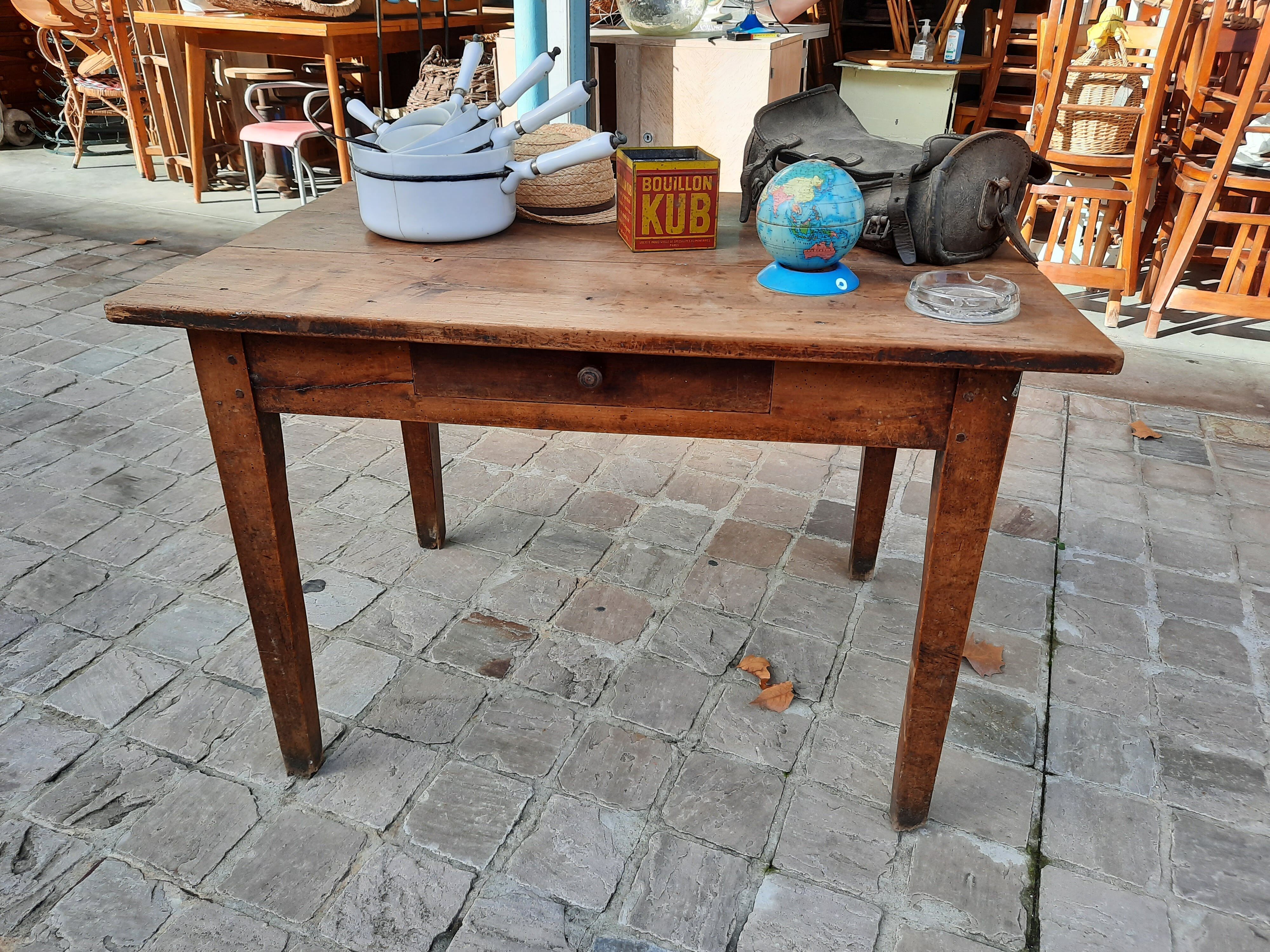 Vintage old farm table