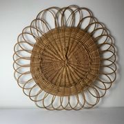 Vintage wicker mirror
