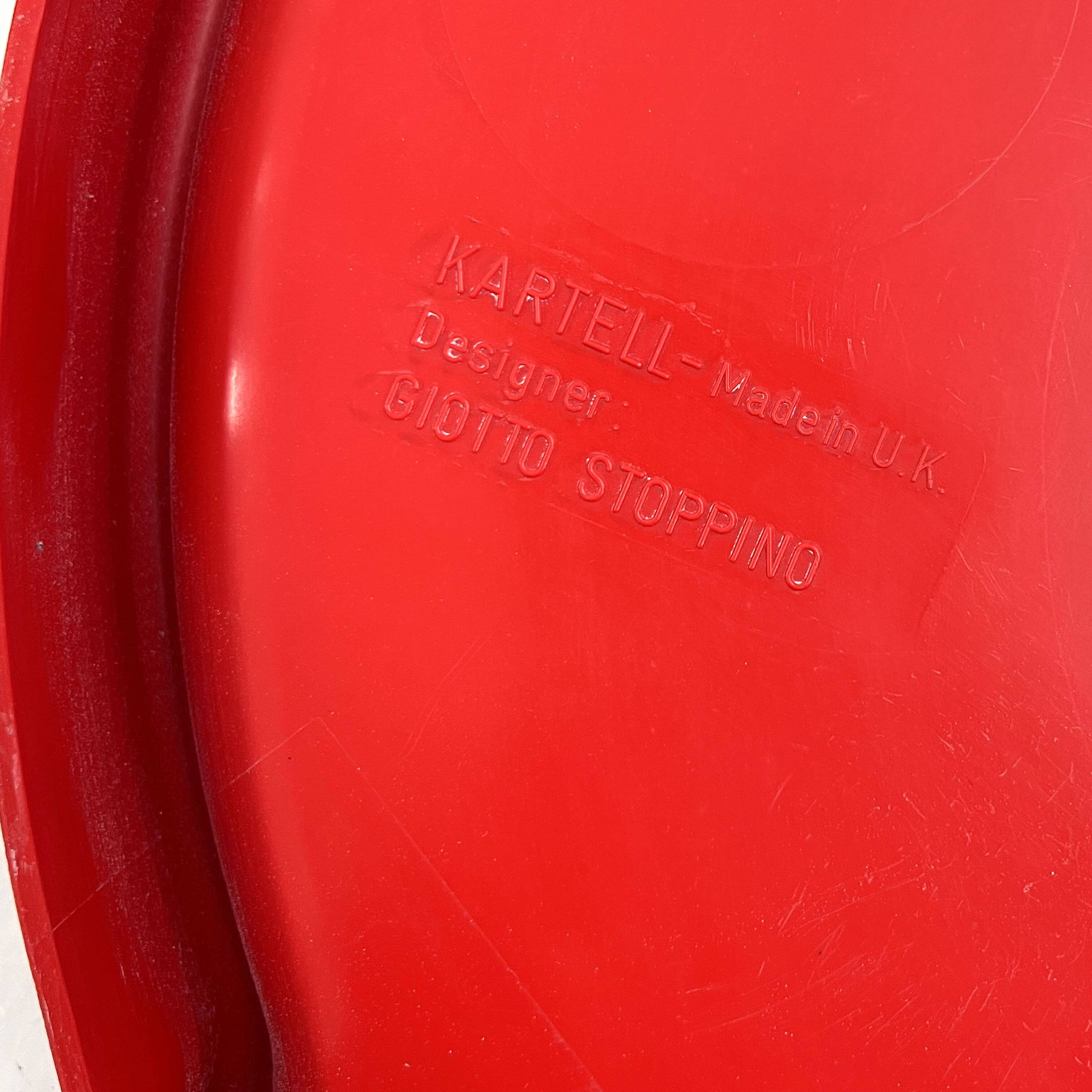 Red side table by Giotto Stoppino for Kartell, 1970