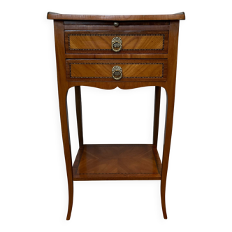 Louis XV Style Bedside Table in Marquetry