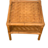 Vintage rattan side table 1960