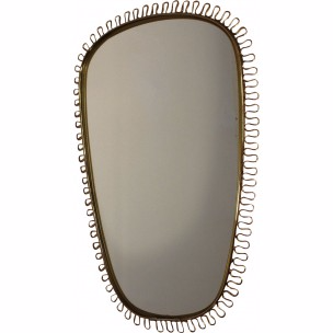 Miroir forme libre design Josef Frank années 50 - 42x62cm
